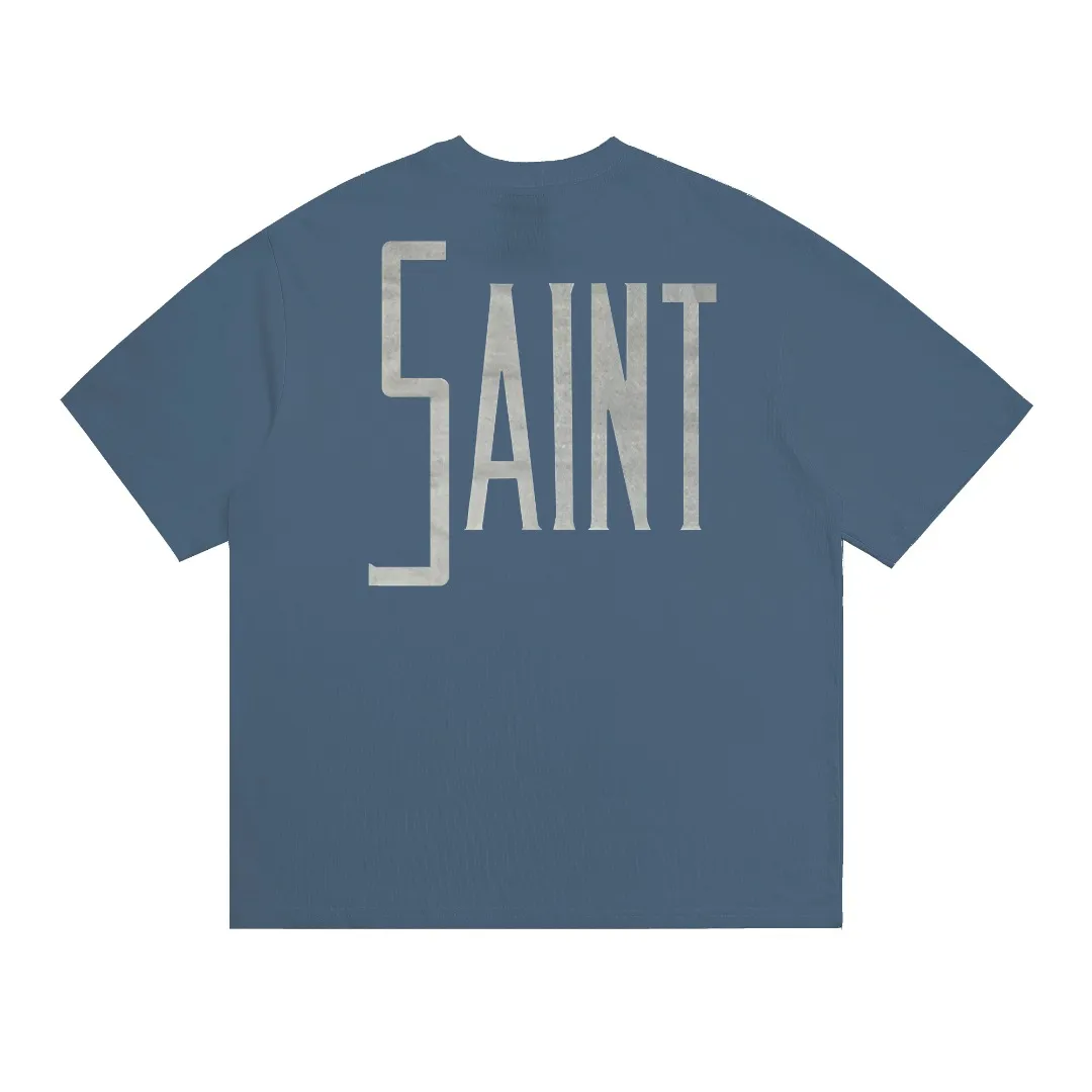Saint Michael fantasy magic FANTASIA Mickey printed retro Vintage loose short-sleeved digital white ink direct spray, the fabric is breathable and the pattern is three-dimensional and clear. Fabric: Double yarn 240g Style number: S909 Size: S-M-L-XL Color: Blue Price: P110